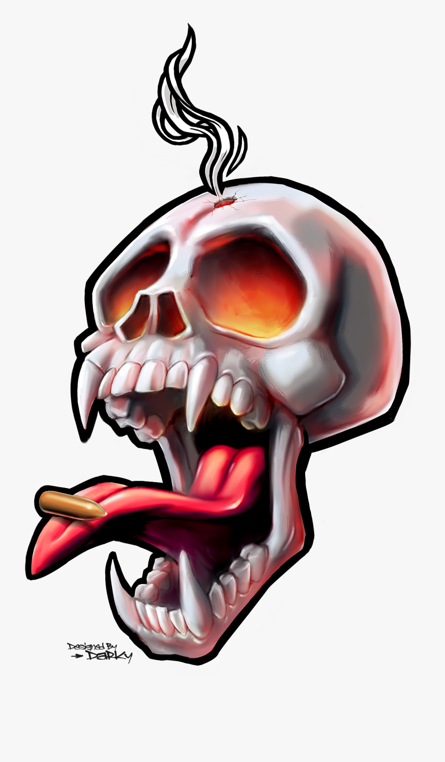 Skull, Transparent Clipart