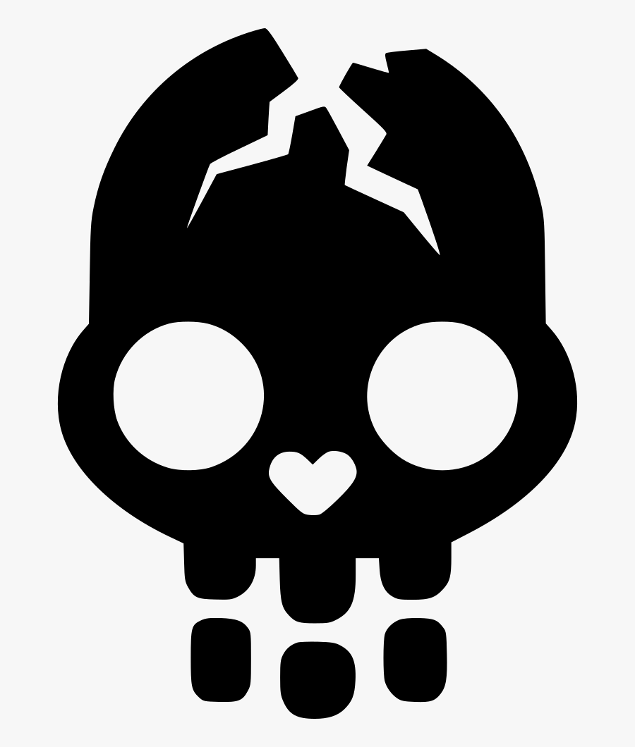 Cracked Skull Comments - Skull Icon Png Transparente, Transparent Clipart