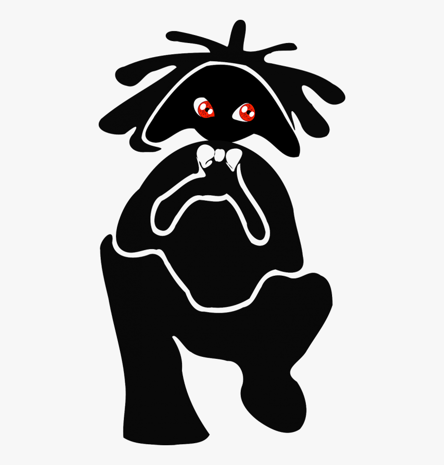 Person Squating Red - Silhouette, Transparent Clipart