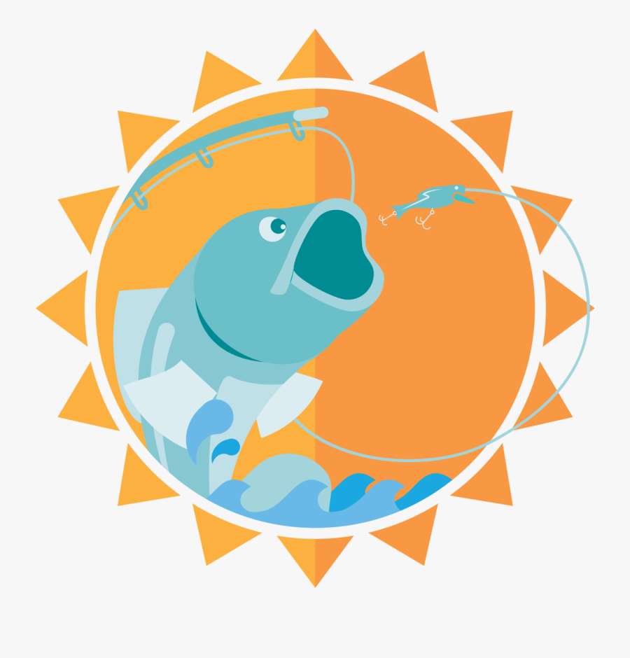 Fishing Fun Under The Sun - Vishuddha Vector Png, Transparent Clipart