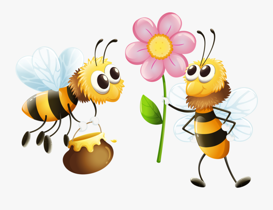 Bees Transparent Buzz - Flowers And Bees Clipart, Transparent Clipart