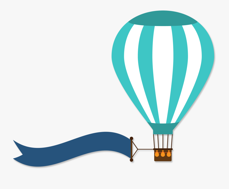 Flight Balloon Hot Air Flag Airplane Clipart - Hotair Balloon Flag Clipart, Transparent Clipart