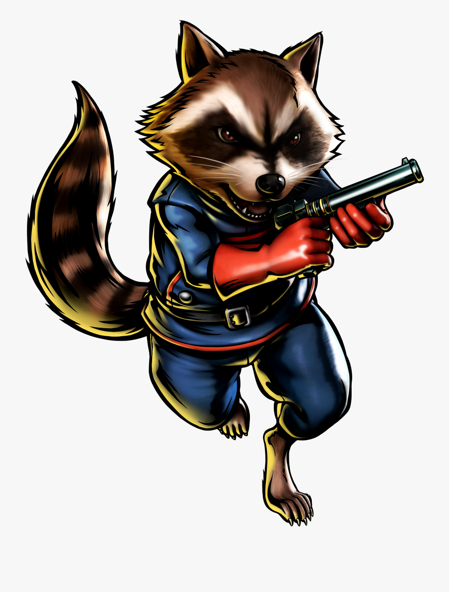 Ultimate Marvel V Clipart , Png Download - Rocket Raccoon Marvel Vs Capcom, Transparent Clipart