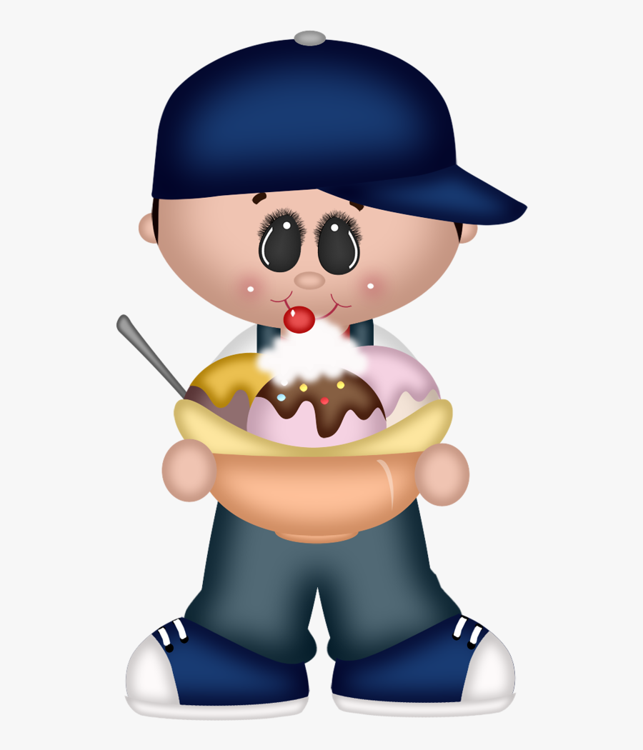Menino Com Sorvete Png, Transparent Clipart