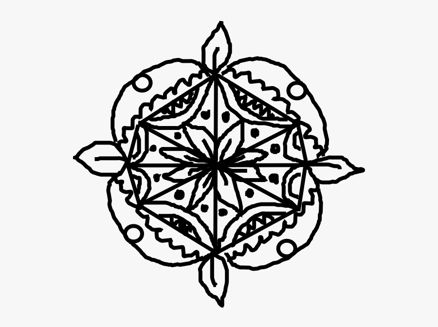 Clipart Mandala - Line Art, Transparent Clipart