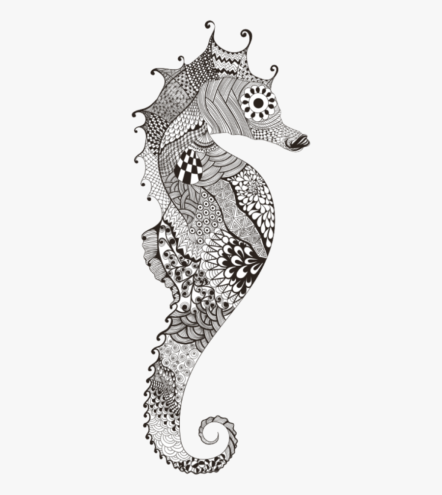 Vector Art, Black Sea, Colour Images, Mandala Art, - Mandala Art On Aquatic Life, Transparent Clipart