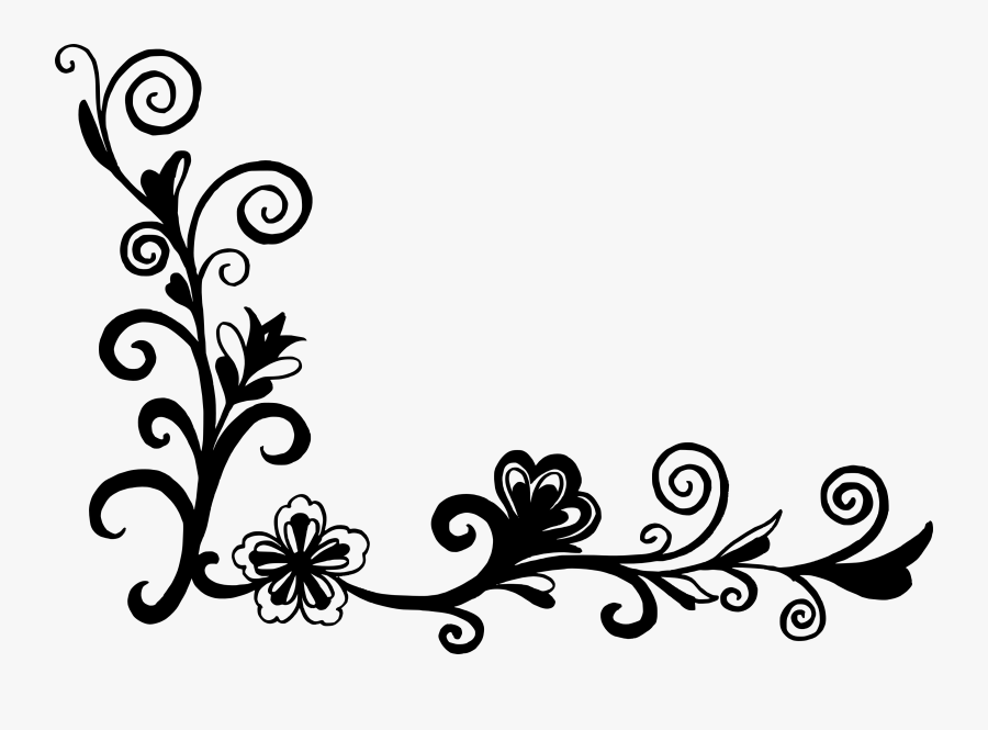 Png Flowers Black And White, Transparent Clipart