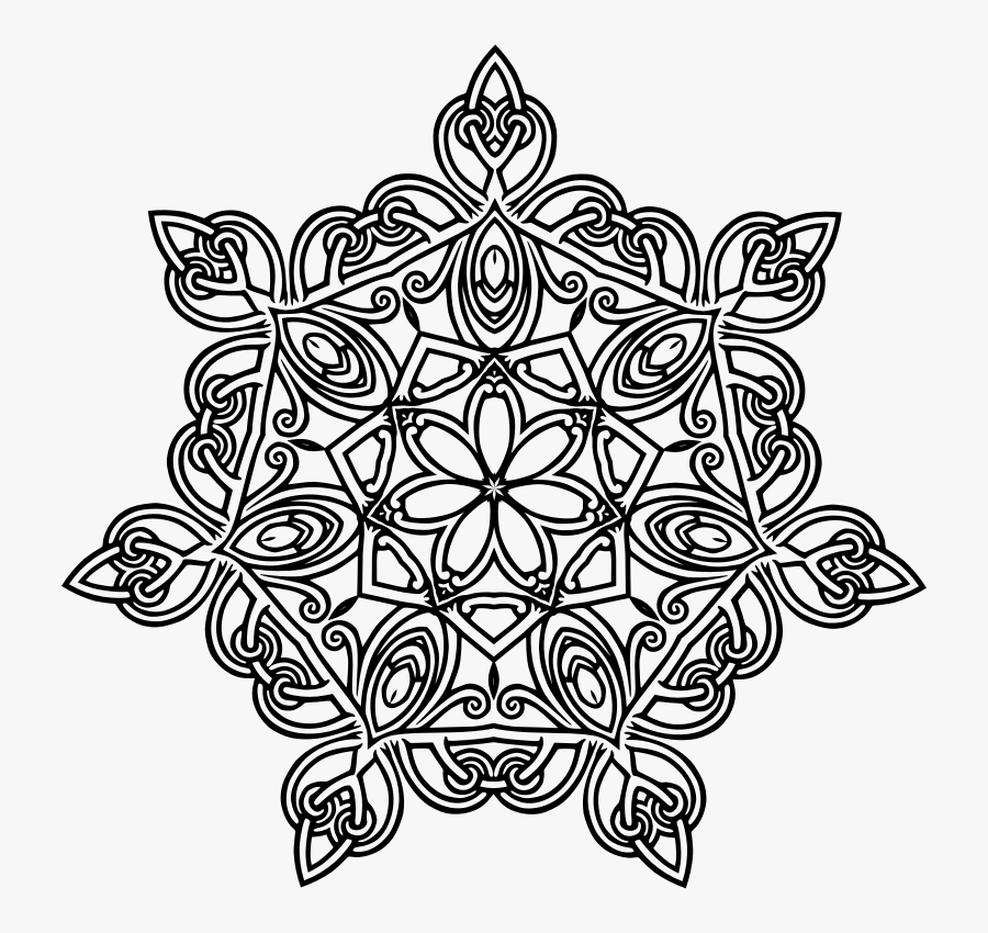 Mandala Flower Geometric Design, Transparent Clipart