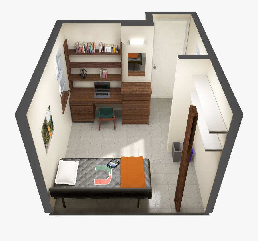 Single Dorm Room Floor Plans, Transparent Clipart