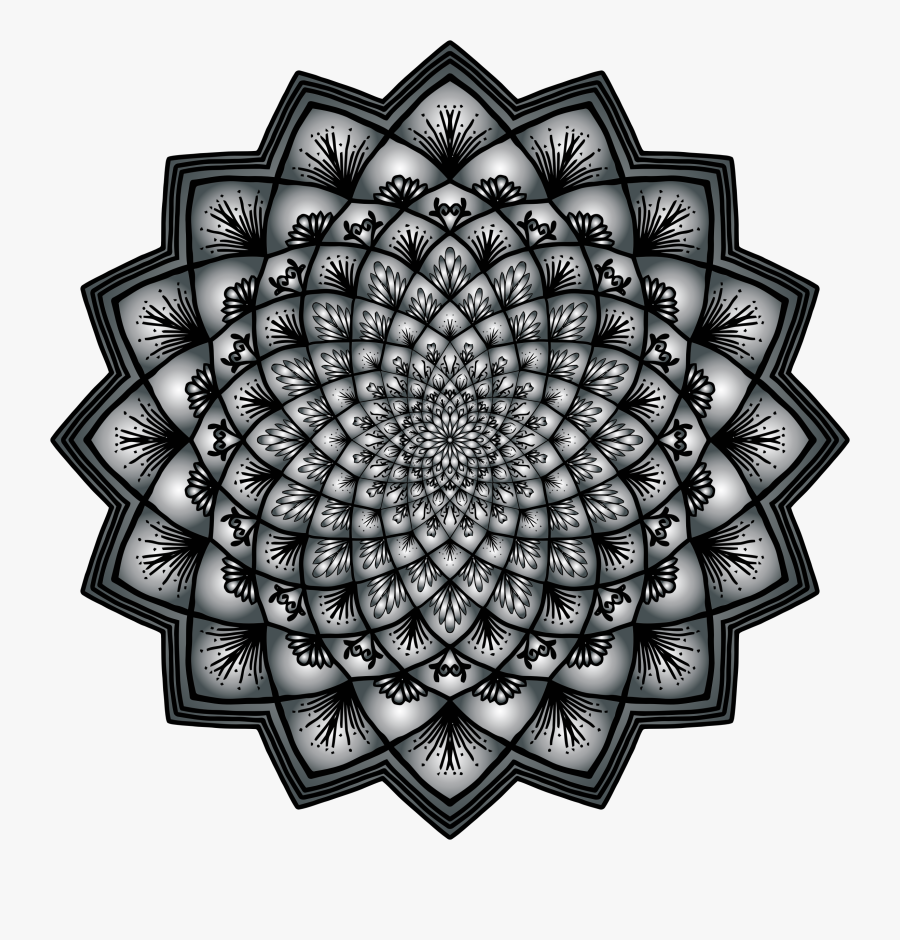 Prismatic Floral Mandala Iii 7 Clip Arts - Mandala Coloring Pages Transparent, Transparent Clipart