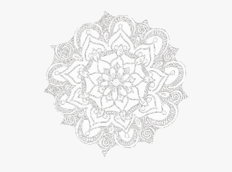 Transparent Mandala Overlay Png - Transparent Background Mandala Png White, Transparent Clipart