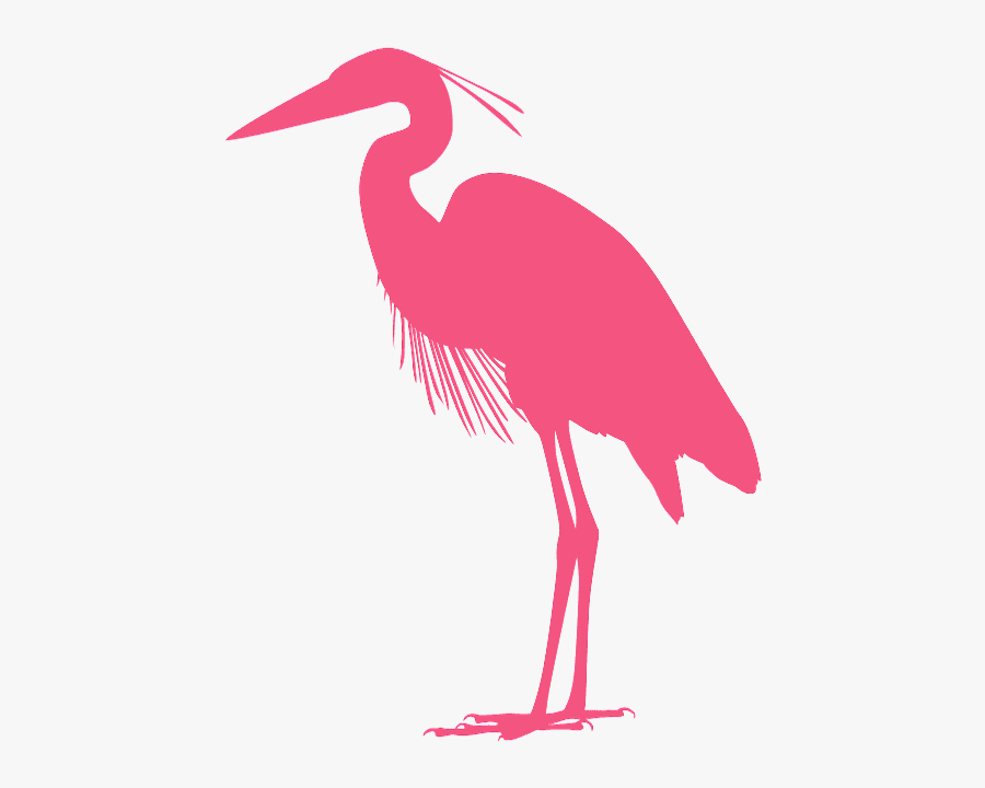 Blue Heron Silhouette, Transparent Clipart