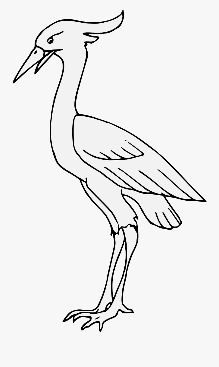 Transparent Blue Heron Png - Crane Bird Traceable, Transparent Clipart