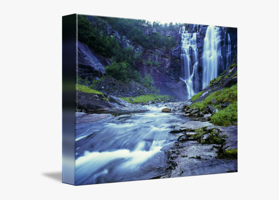 Clip Art Waterfall By Joshua Farnsworth - Skjervsfossen, Transparent Clipart