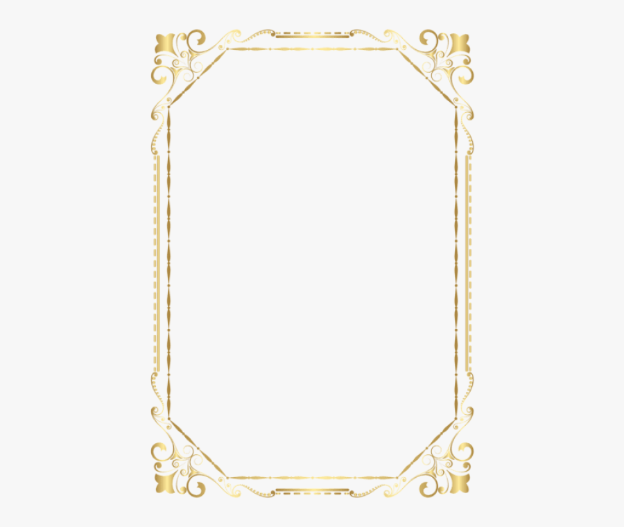 Transparent Gold Glitter Frame Clipart - A4 Certificate Border Png, Transparent Clipart