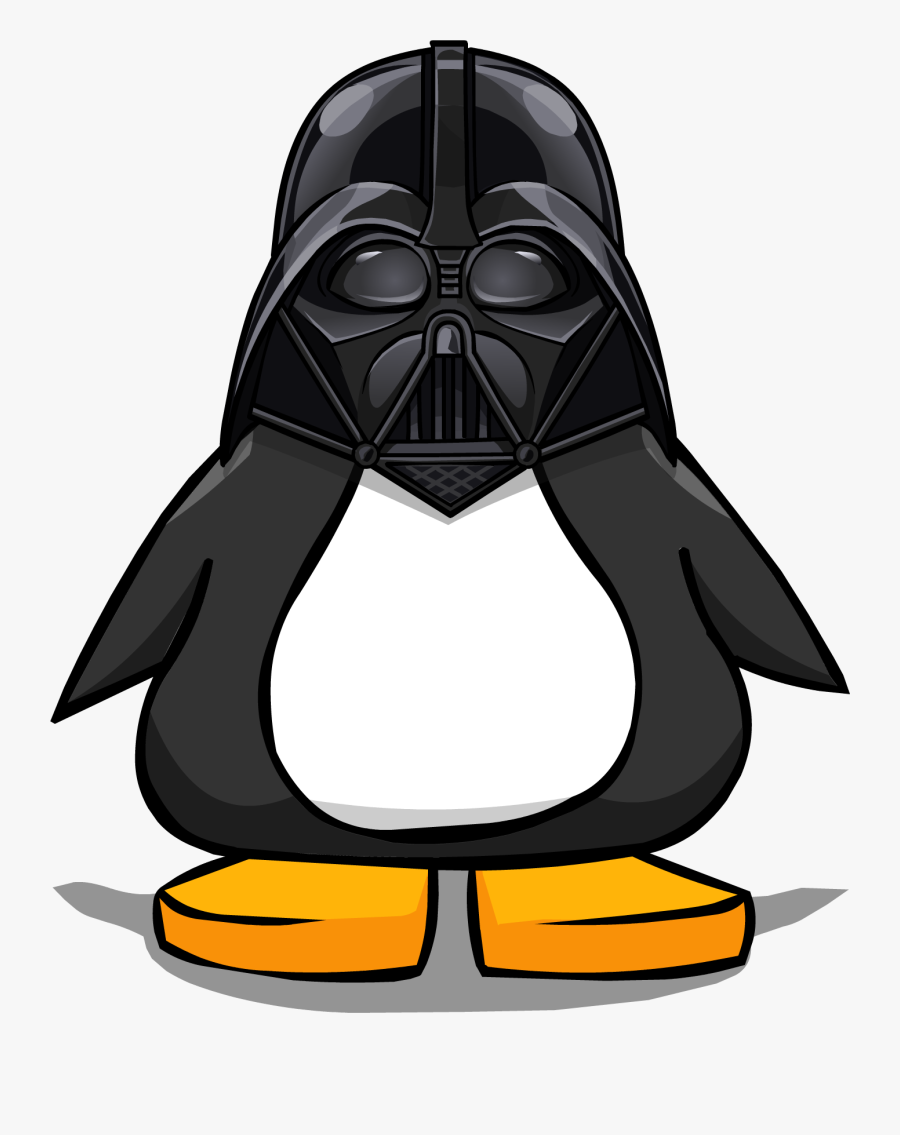 Image Helmet From A - Darth Vader Penguin, Transparent Clipart