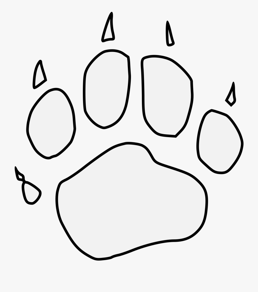 Transparent Bear Paw Print Clipart - Cat, Transparent Clipart