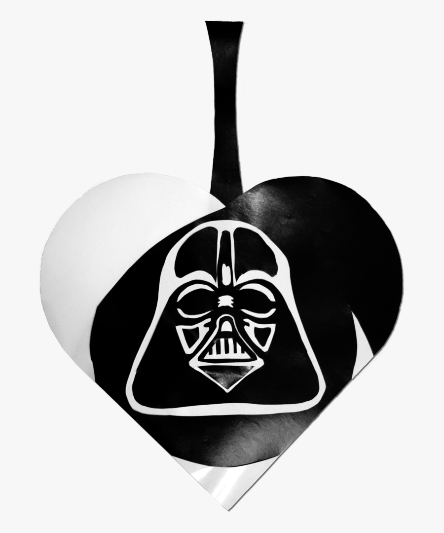 Darth Vader Julehjerte - Pleated Christmas Hearts, Transparent Clipart