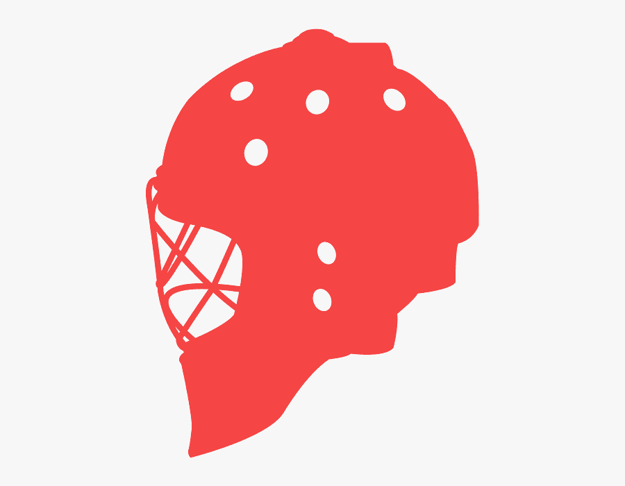 Hockey Goalie Helmet Silhouette, Transparent Clipart