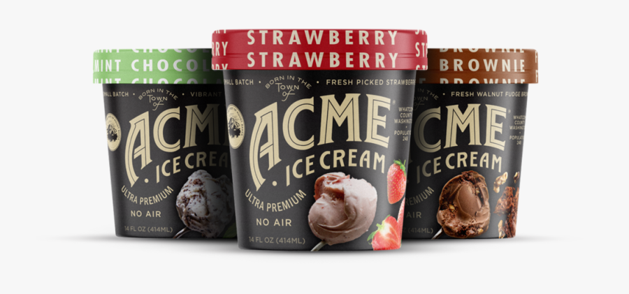 Acme Ice Cream Flavor Triplet - Chocolate, Transparent Clipart