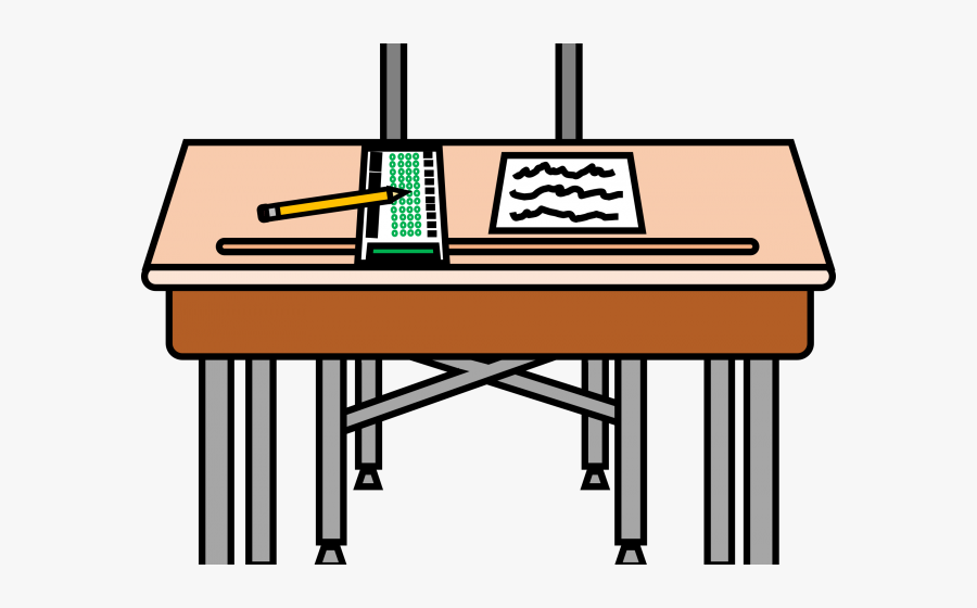 Tests Cliparts - School Desk Clipart, Transparent Clipart