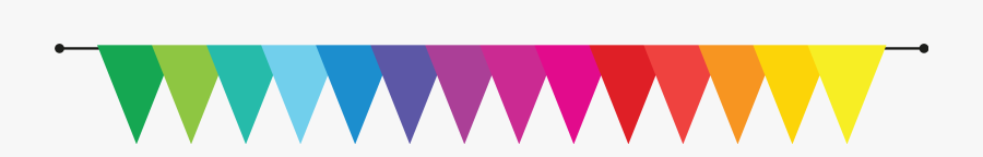 Banderines Arcoiris Png, Transparent Clipart