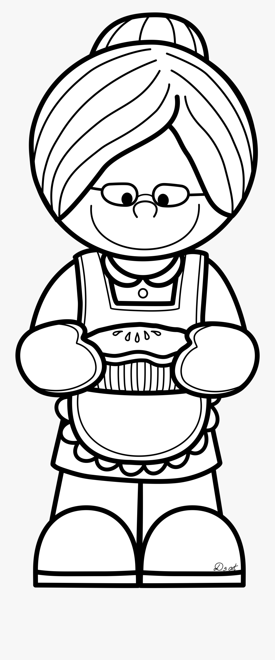 Abuelos Animadas En Blanco Y Negro, Transparent Clipart