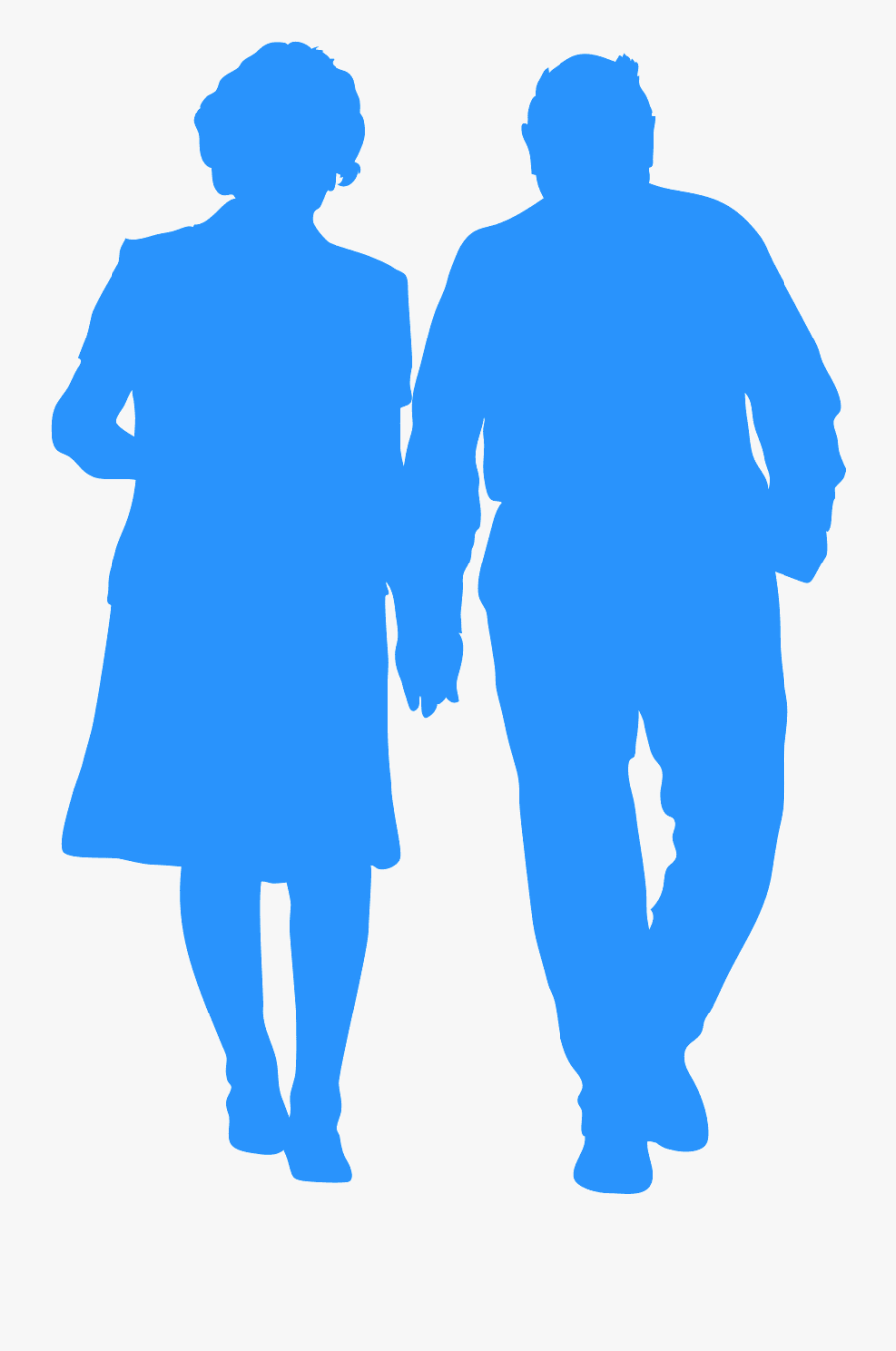 Grandparents Silhouette, Transparent Clipart