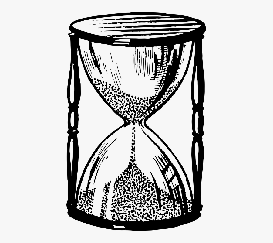 Hourglass, Sand Clock, Sand Timer, Sand Watch, Timer - Hour Glass Clipart Black And White, Transparent Clipart