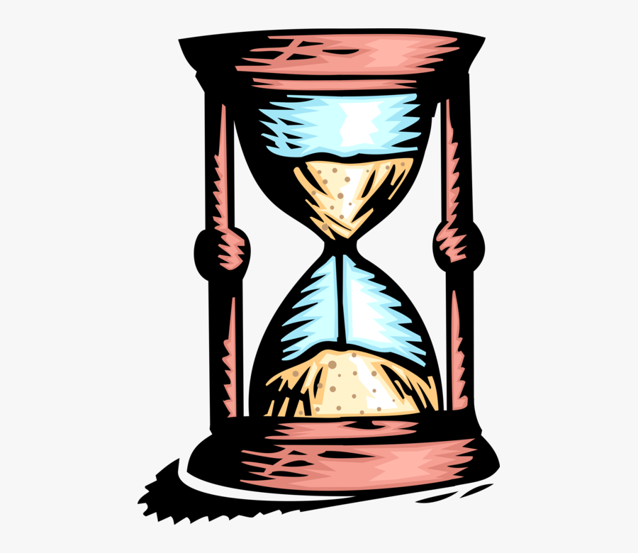 Vector Illustration Of Hourglass Or Sandglass, Sand - Characteristics Of Process Writing, Transparent Clipart