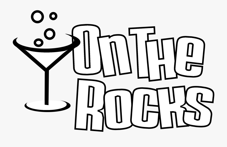On The Rocks Logo Black And White - Rocks, Transparent Clipart