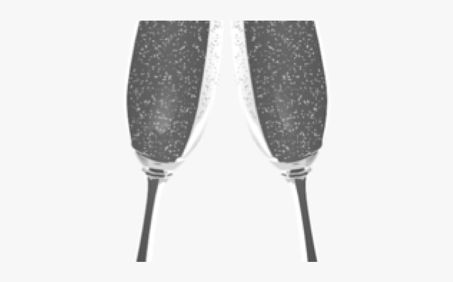 Silver Champagne Glass Clipart, Transparent Clipart