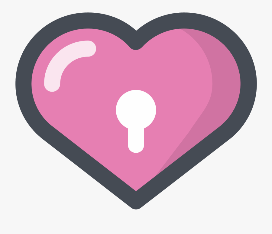 Heart Icons Key - Love Icon Png Pink, Transparent Clipart