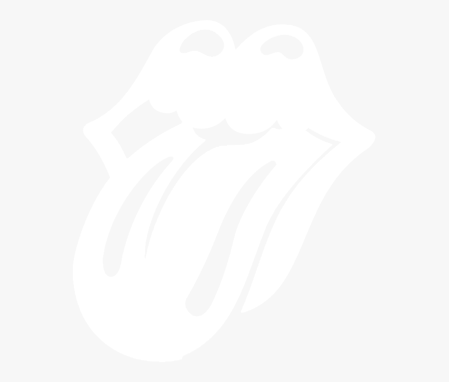 Images In Collection Page - Rolling Stones Logo White, Transparent Clipart