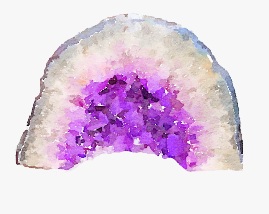 Collection Of Free Crystals Drawing Watercolor - Geodes Clipart, Transparent Clipart