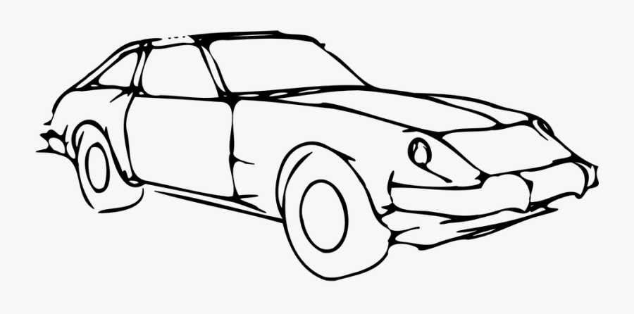 Mustang Car Graphic Royalty Free Stock Huge Freebie - Black And White Car Drawings, Transparent Clipart