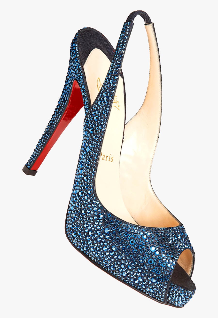 Blue High Heels Shoes Transparent Background, Transparent Clipart