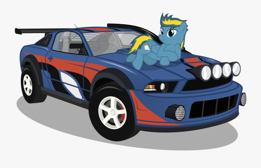 Vector Mustang Blue Car - Coupé, Transparent Clipart