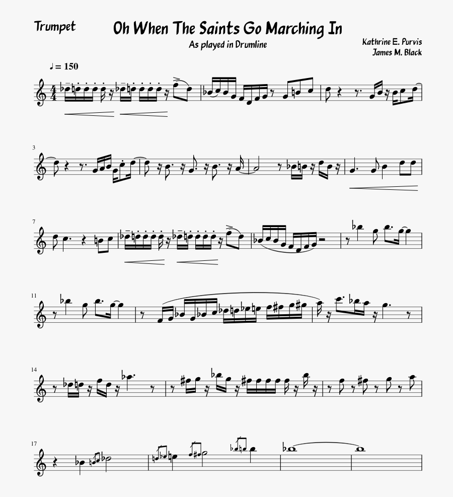 Saints Go Marching In Trumpet Solo, Transparent Clipart