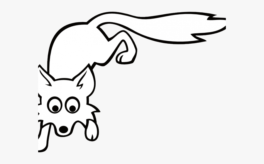 Transparent Arctic Fox Png - Fox Clip Art Black White, Transparent Clipart
