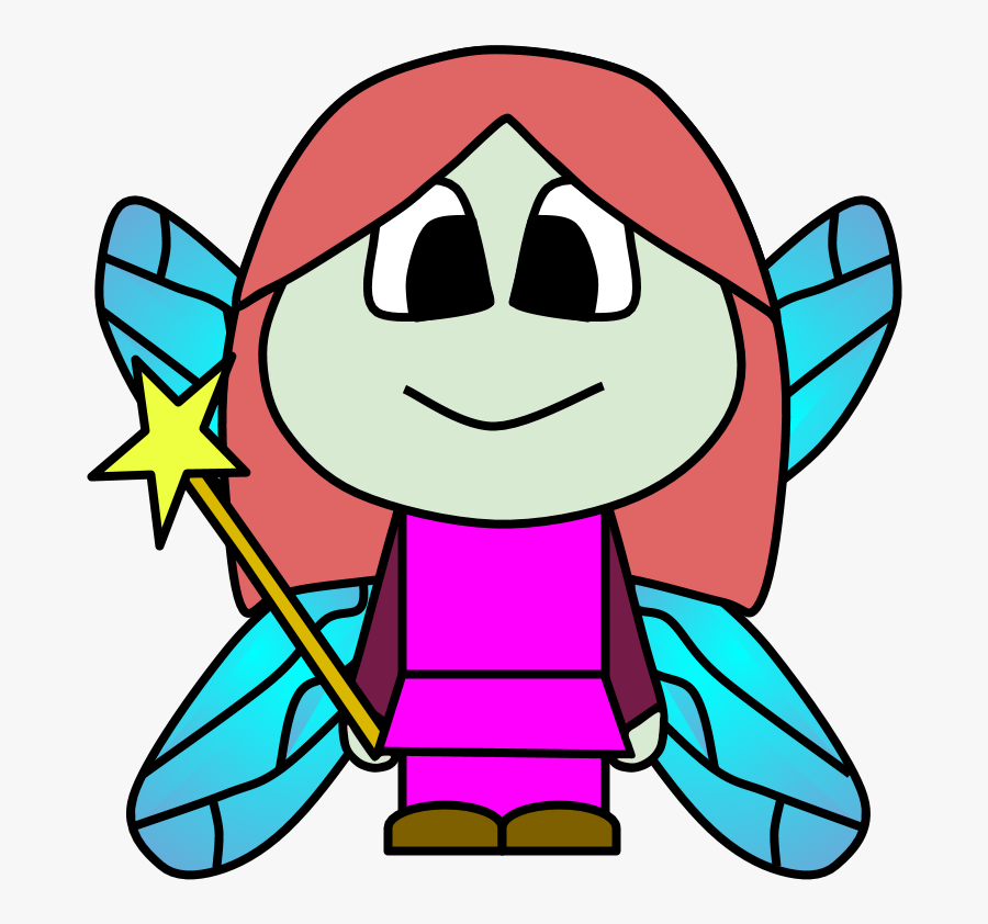Fairy, Wings, Wand, Big Eyes, Cartoon Person, Transparent Clipart