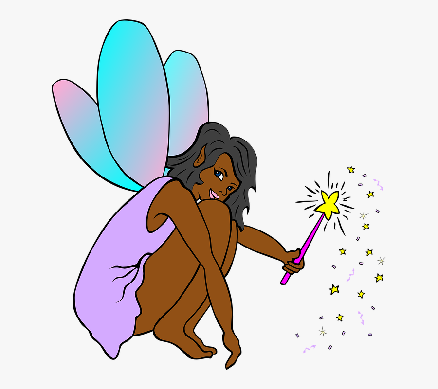 Fairy, Wand, Wings, Female, Girl, Magic, Beautiful - Fada Desenho Pixabay, Transparent Clipart