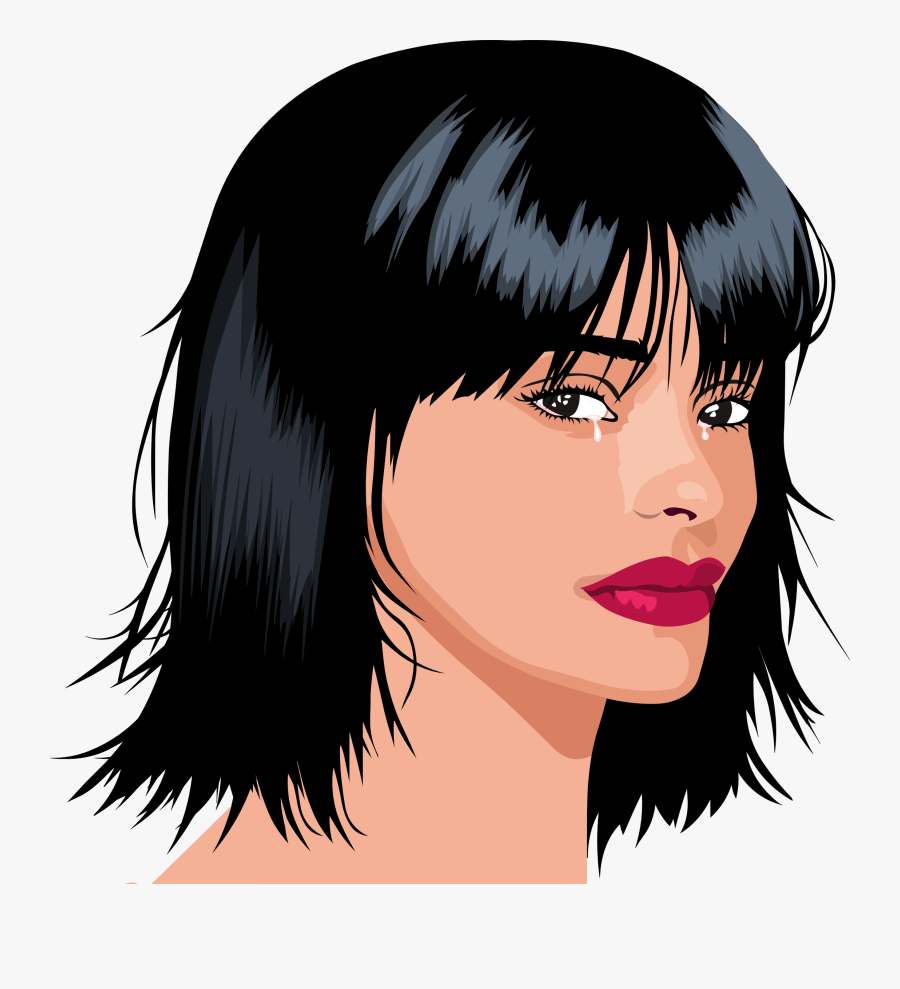 Crying Woman Portrait Clip Arts - Quando Ti Senti Triste, Transparent Clipart