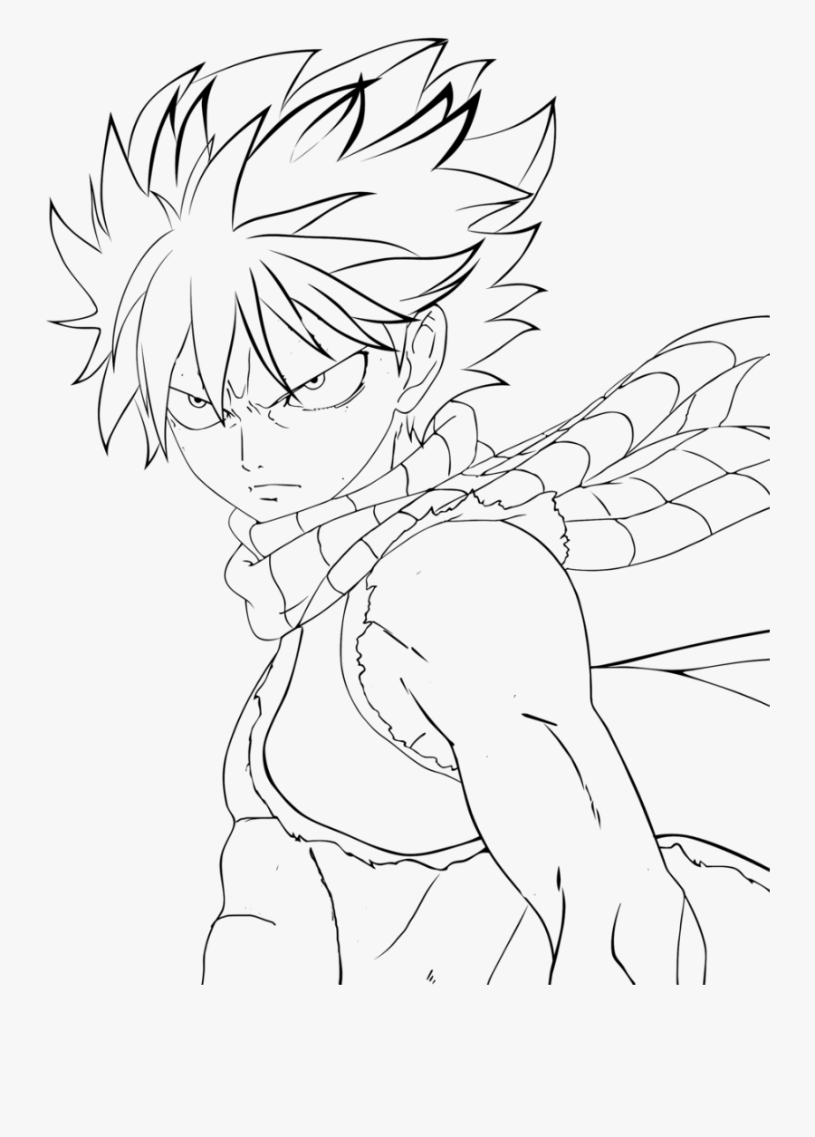 Anime Fairy Tail Black And White, Transparent Clipart