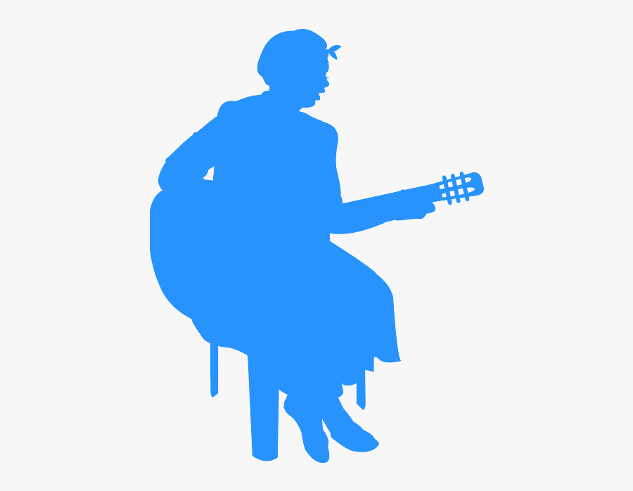 Old Woman Singing Silhouette, Transparent Clipart