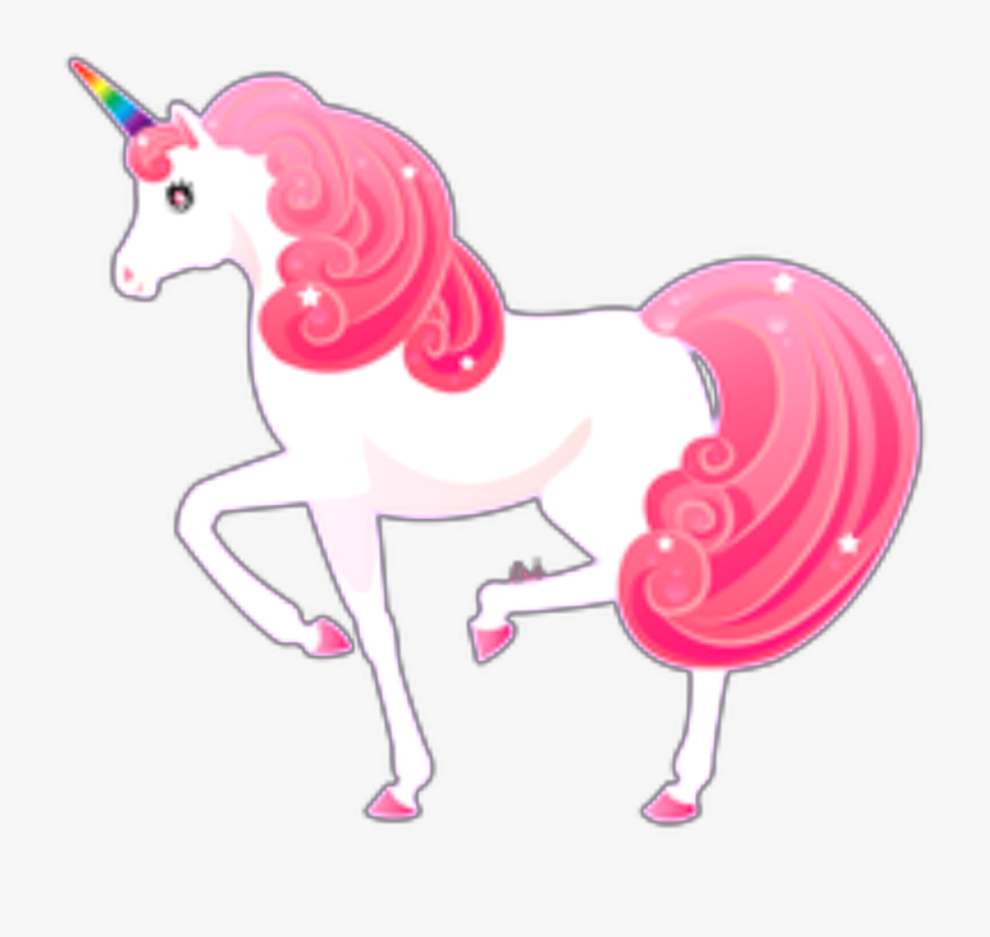 #ftestickers #clipart #illustration #unicorn #cute - Unicorn On Transparent Background, Transparent Clipart