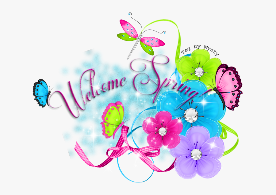 A Seasonal Image From Glitter-graphics - Welcome To Spring Images Png, Transparent Clipart