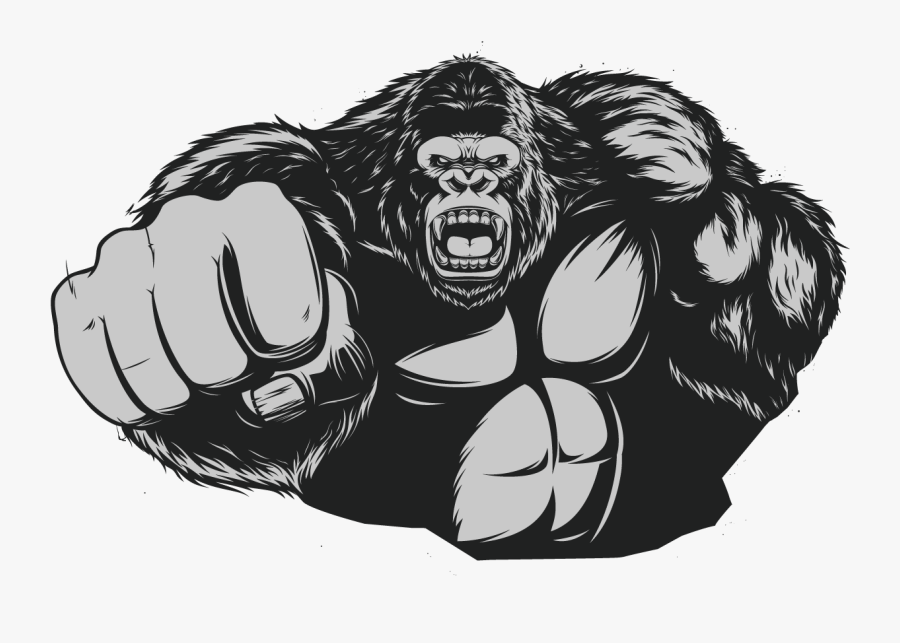 Clip Art Gorilla Muscle, Transparent Clipart