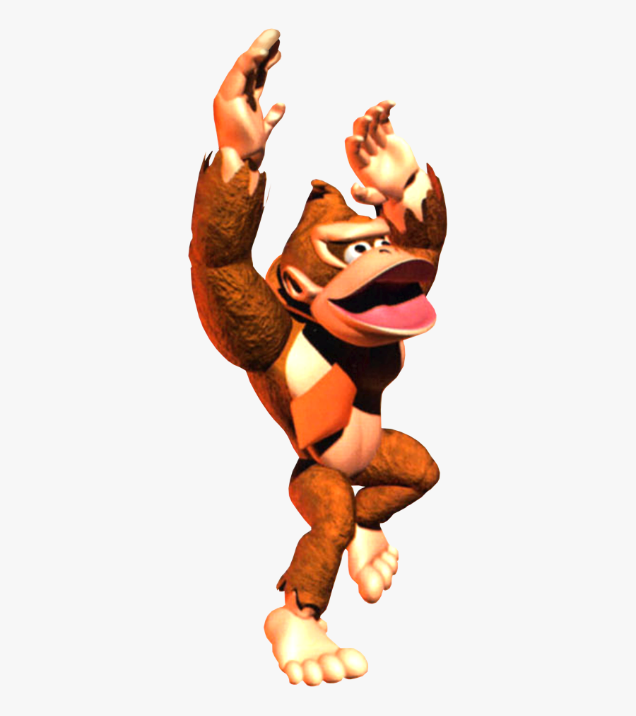 Transparent Lanky Kong Png - Donkey Kong Jumping Png, Transparent Clipart