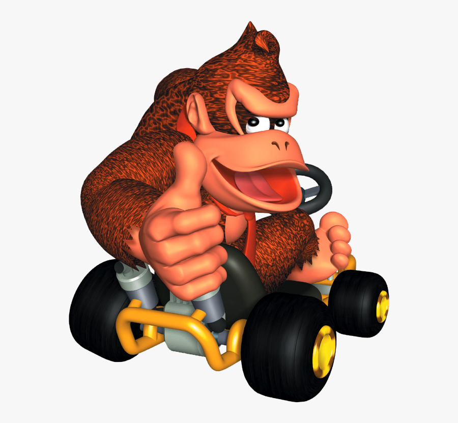 Gorilla Clipart Realistic Cartoon - Mario Kart Super Circuit Donkey Kong, Transparent Clipart